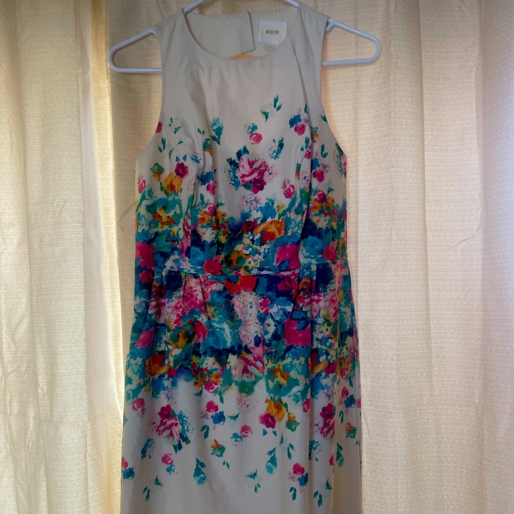 Cream & Floral dress, knee length (I’m 5’5)